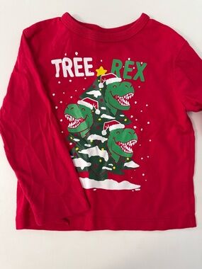 The Children's Place Red Long-Sleeve 'Tree Rex' Holiday Tee